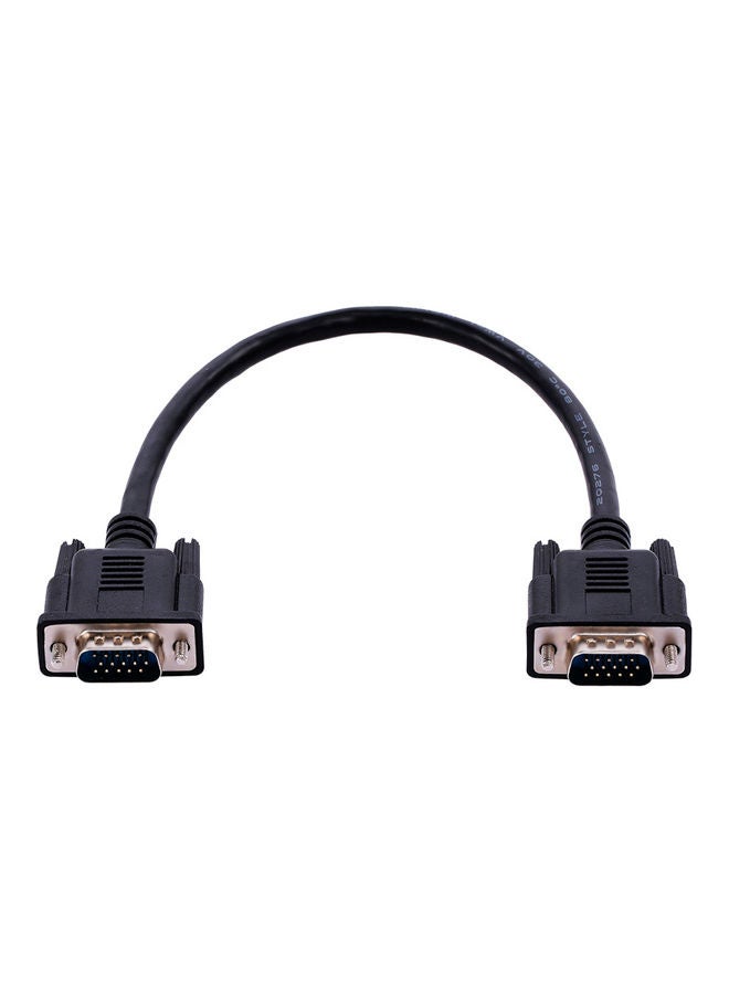 VGA Male To Male Cable for Desktop/Laptop/Projector Black